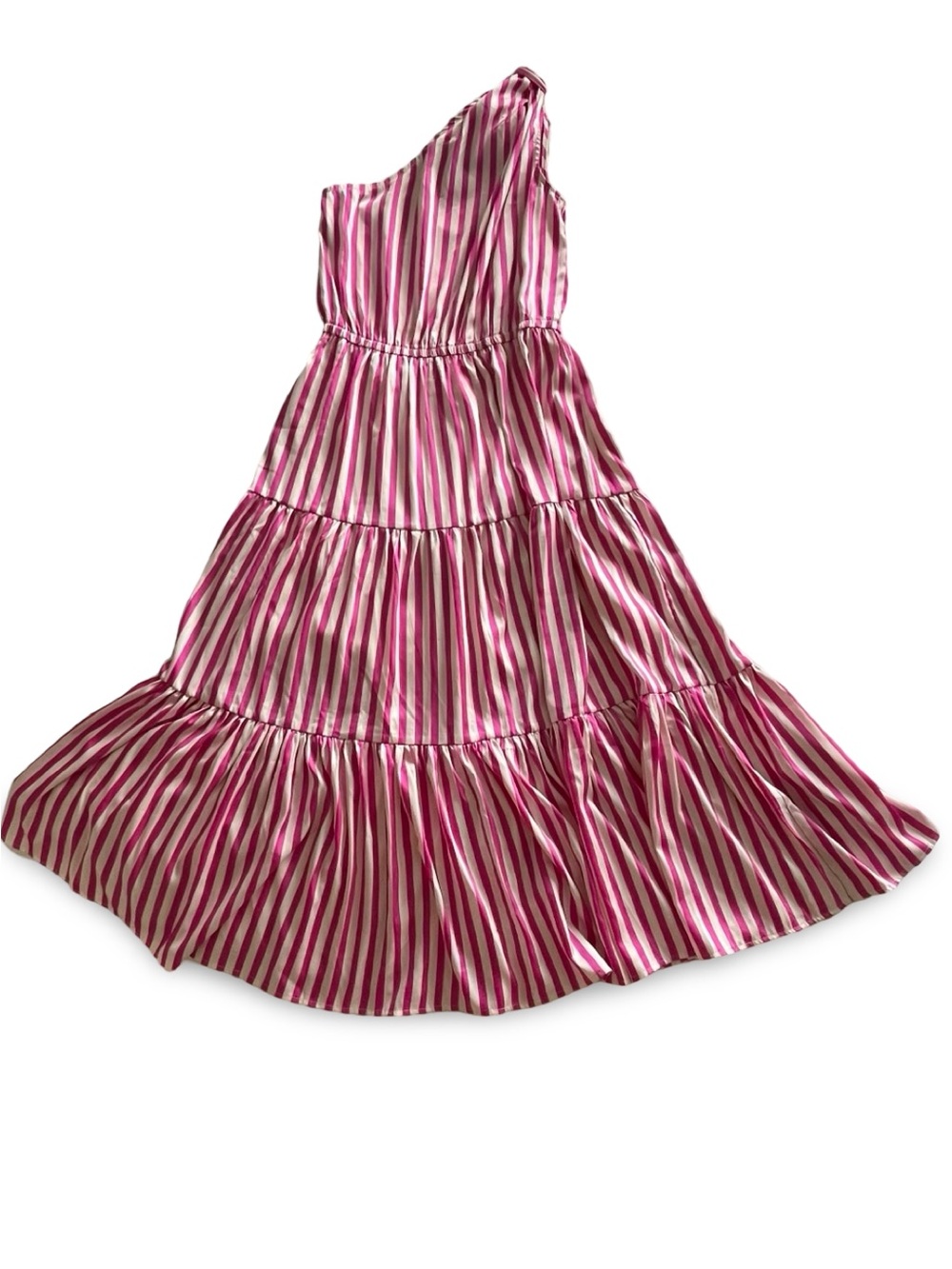 Serafina Single Shoulder Maxi Dress in Magenta Sz L - Picture 1 of 12